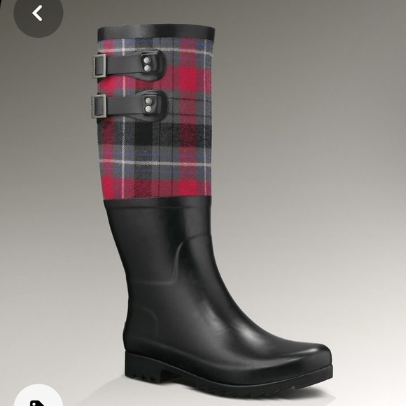 ugg plaid rain boots